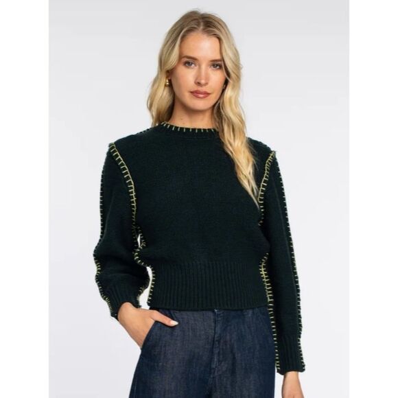 Elizabeth & James The Label Cheyenne Green Sweater - Picture 1 of 9
